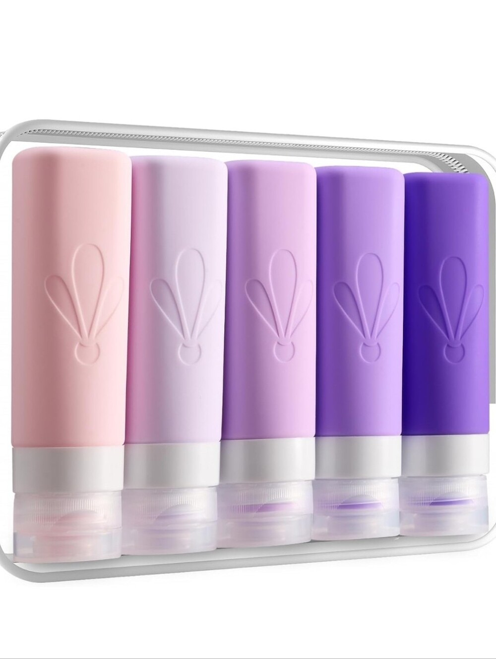 Travel Bottles for Toiletries Purple 3oz Travel Size BPA Free Leak Proof